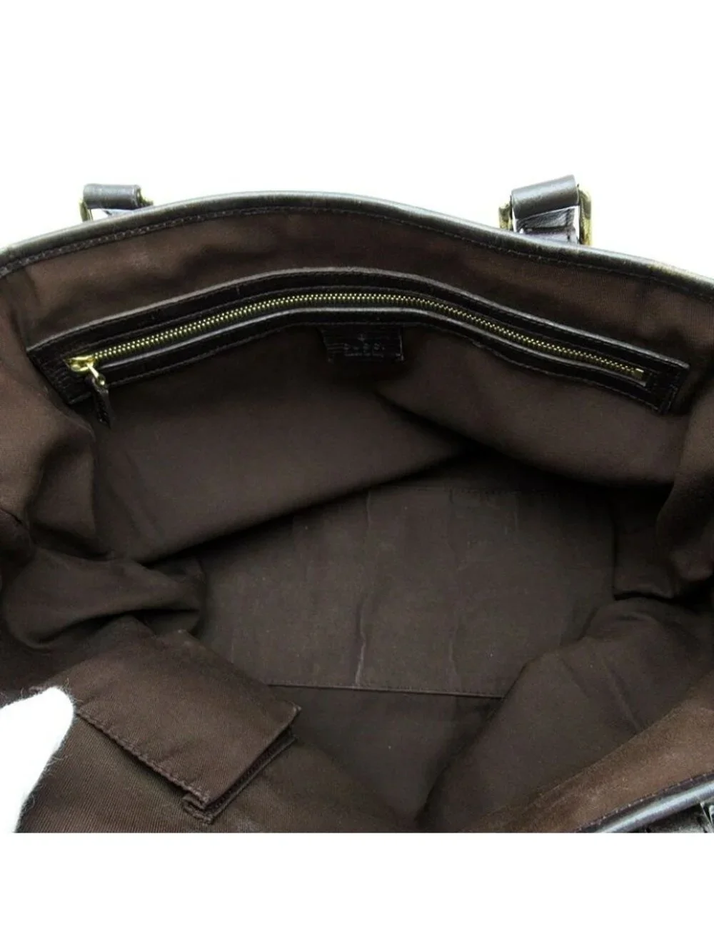 Gucci Sherry Line Tote GG Canvas Leather Beige